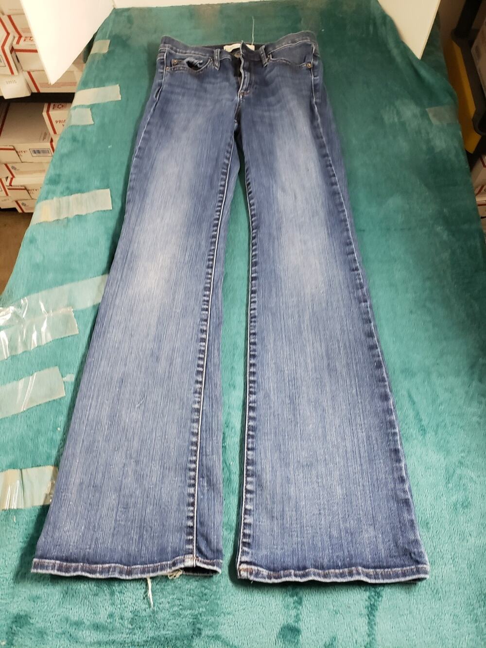 Gap Jeans Size 27 Short Womens Blue Stretch Mid Rise Perfect Bootcut